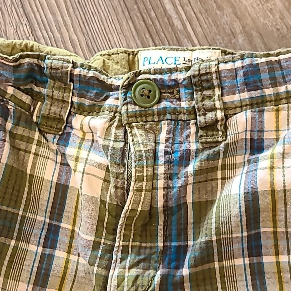Children's Place/Carter Gorilla Polo/Stay Cool Shirt with Plaid Shorts Size 7